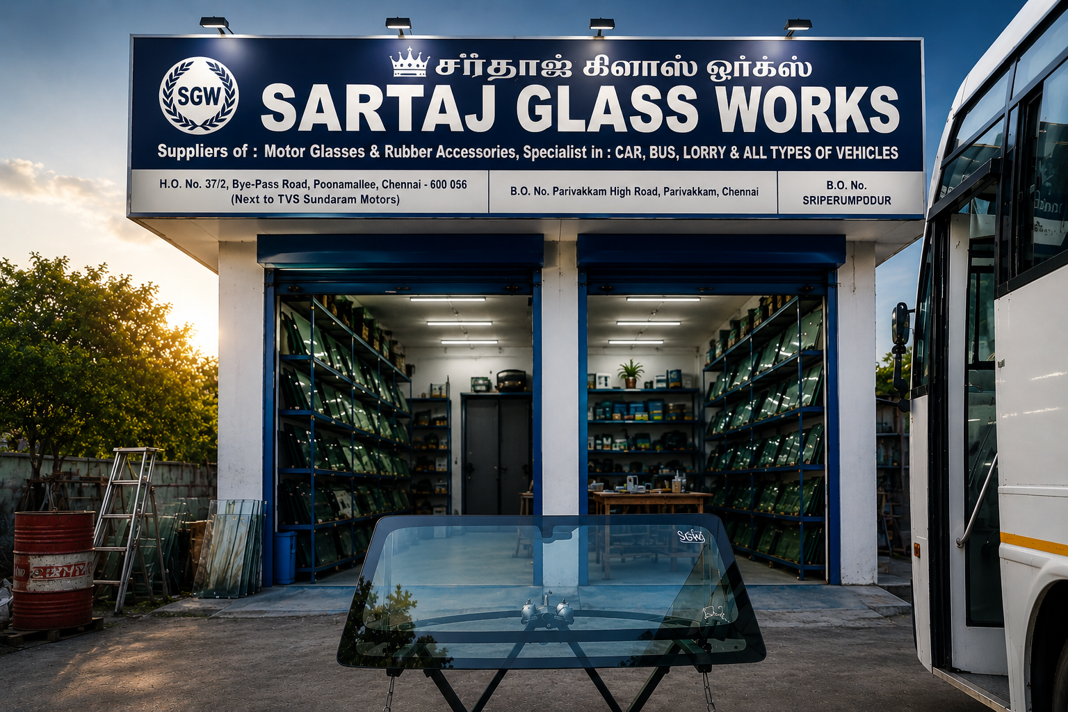 Sartaj Glass Works workshop